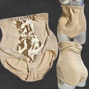 VINTAGE lingerie girdle shapewear control tummy underwear panty beige nude